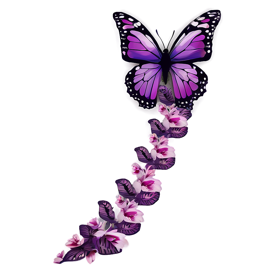 Magical Purple Butterfly Png 14