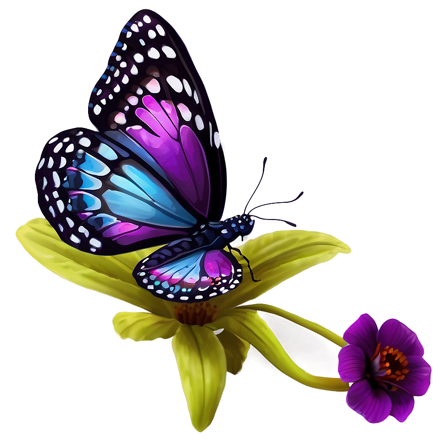 Magical Purple Butterfly Png 8
