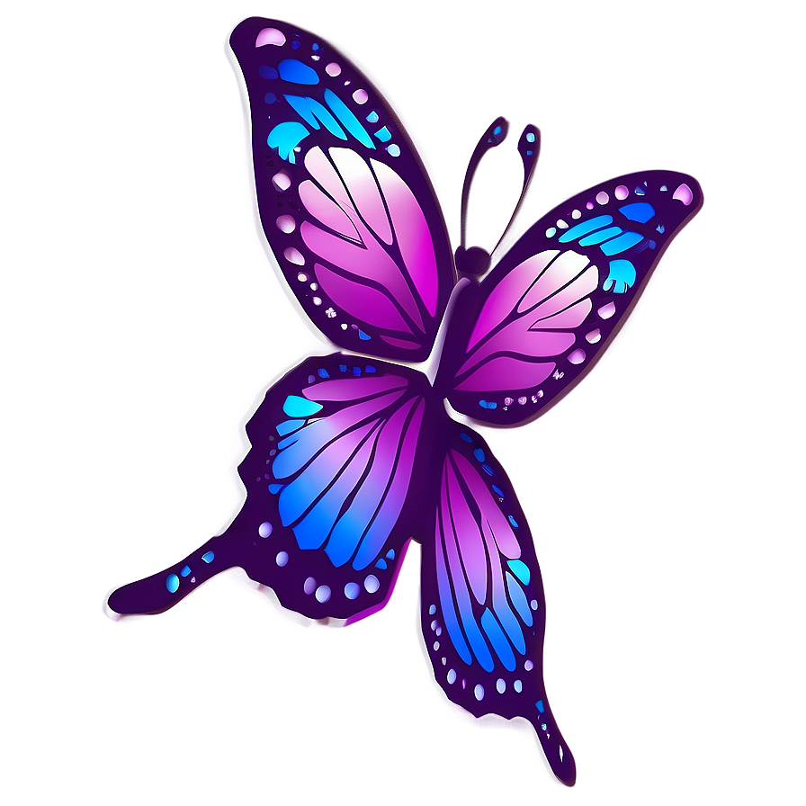 Magical Purple Butterfly Png Lmv40