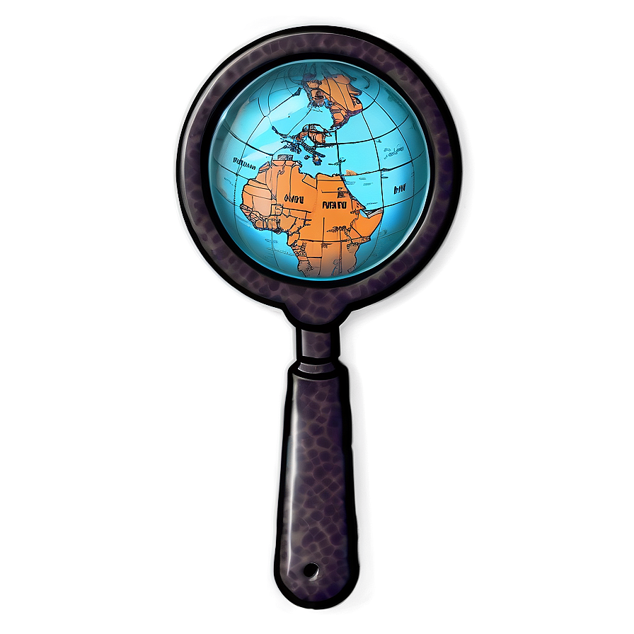 Magnifying Glass And Map Png 84