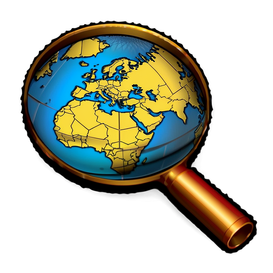Magnifying Glass And Map Png Iip
