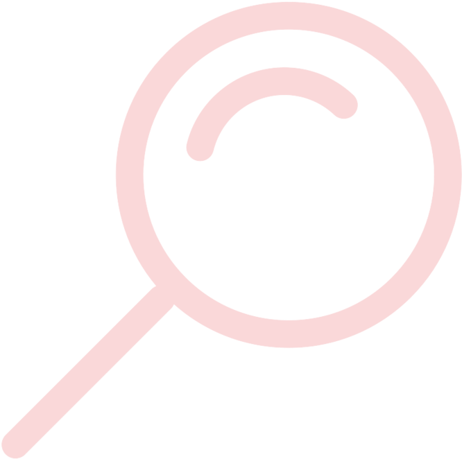 Magnifying Glass Pink Circle Icon