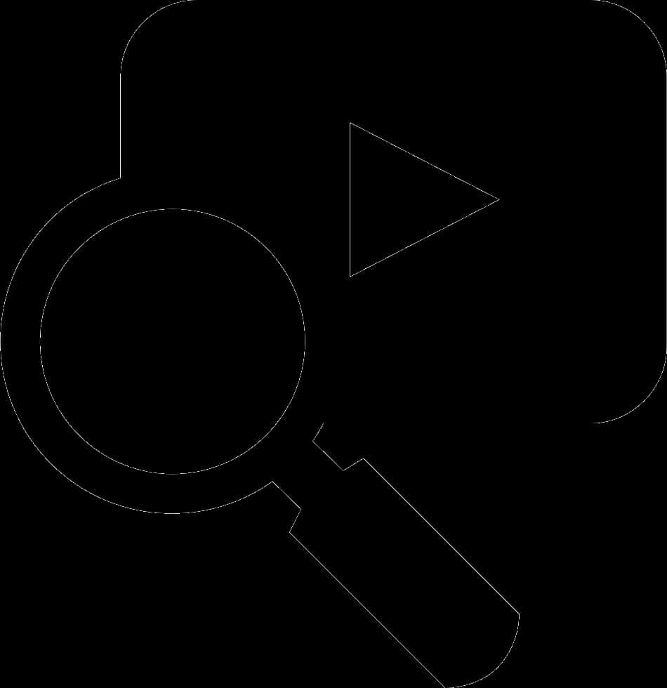 Magnifying Glass Play Button Icon