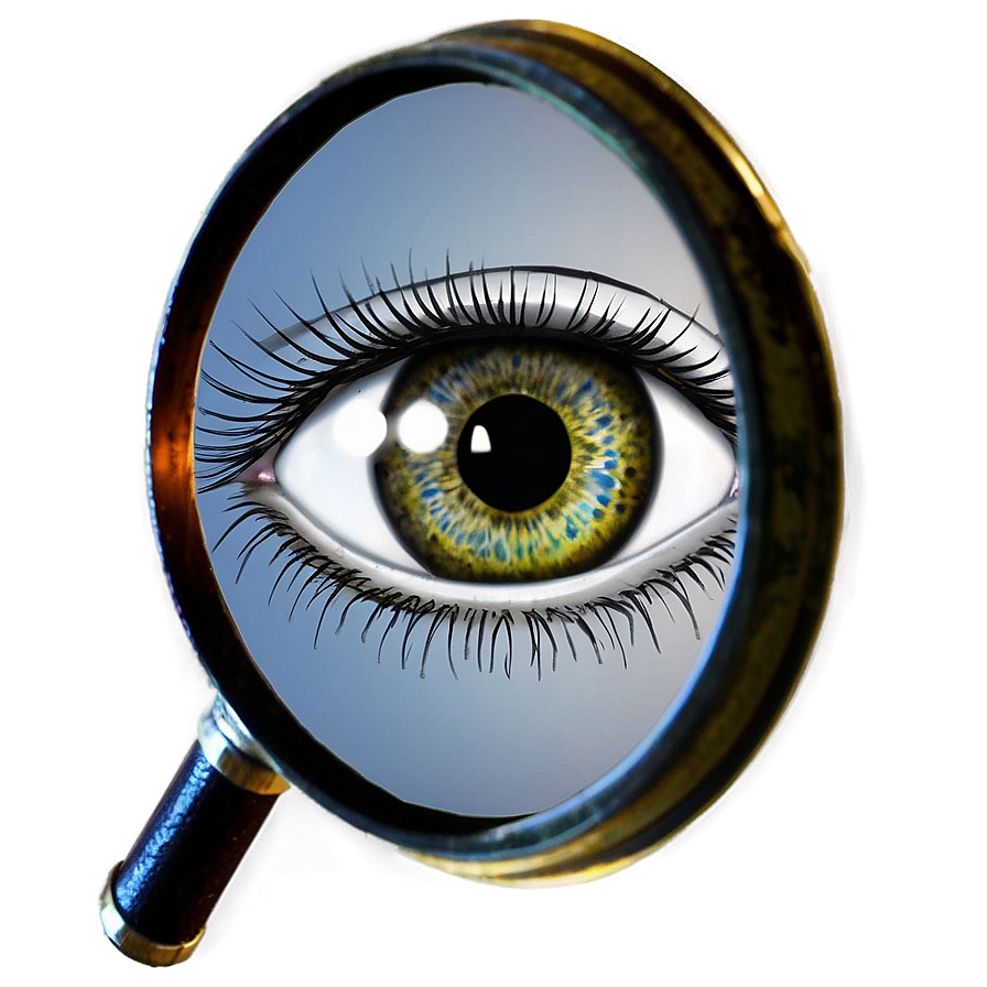 Magnifying Glass With Eye Png Fte