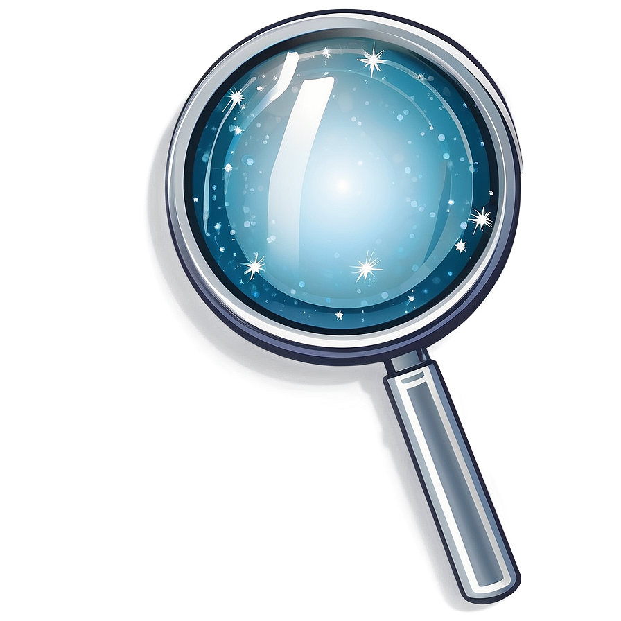 Magnifying Glass With Sparkle Png 98