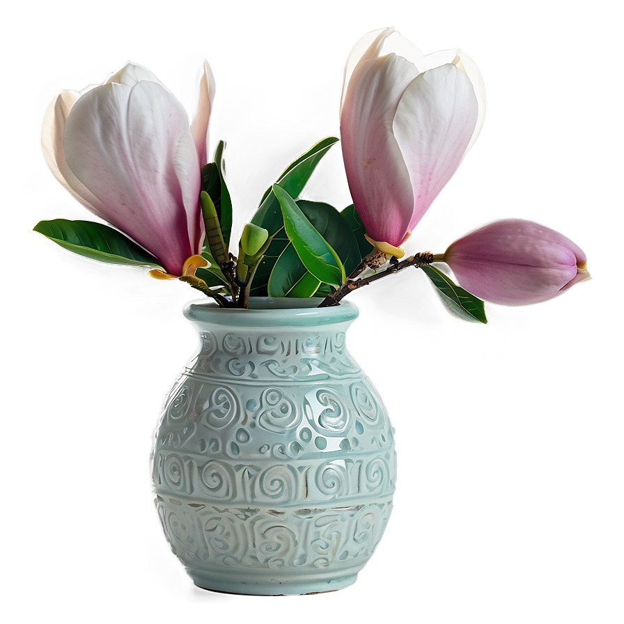 Magnolia Flower In Vase Png Fot93