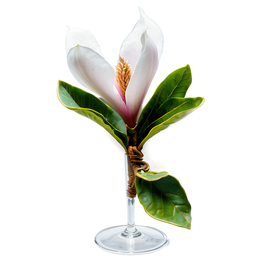 Magnolia Flower In Vase Png Ymn54