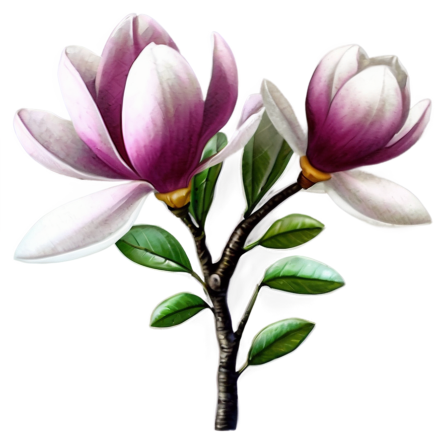 Magnolia Flower Mural Png 78