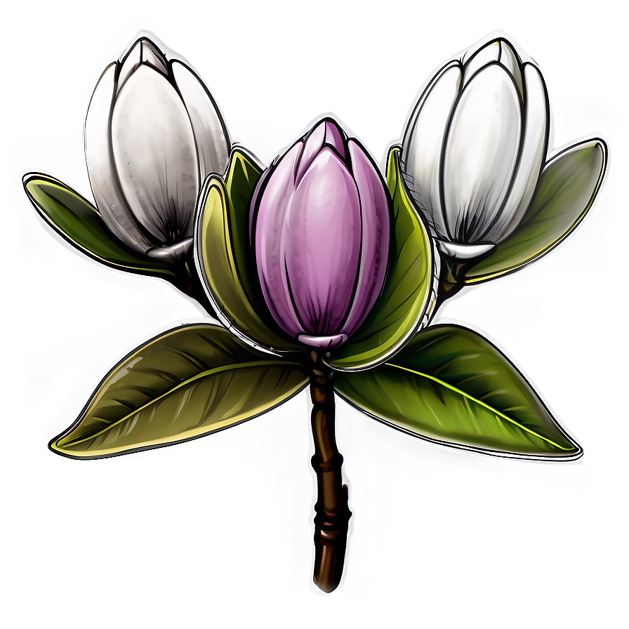 Magnolia Flower Sketch Png 05252024