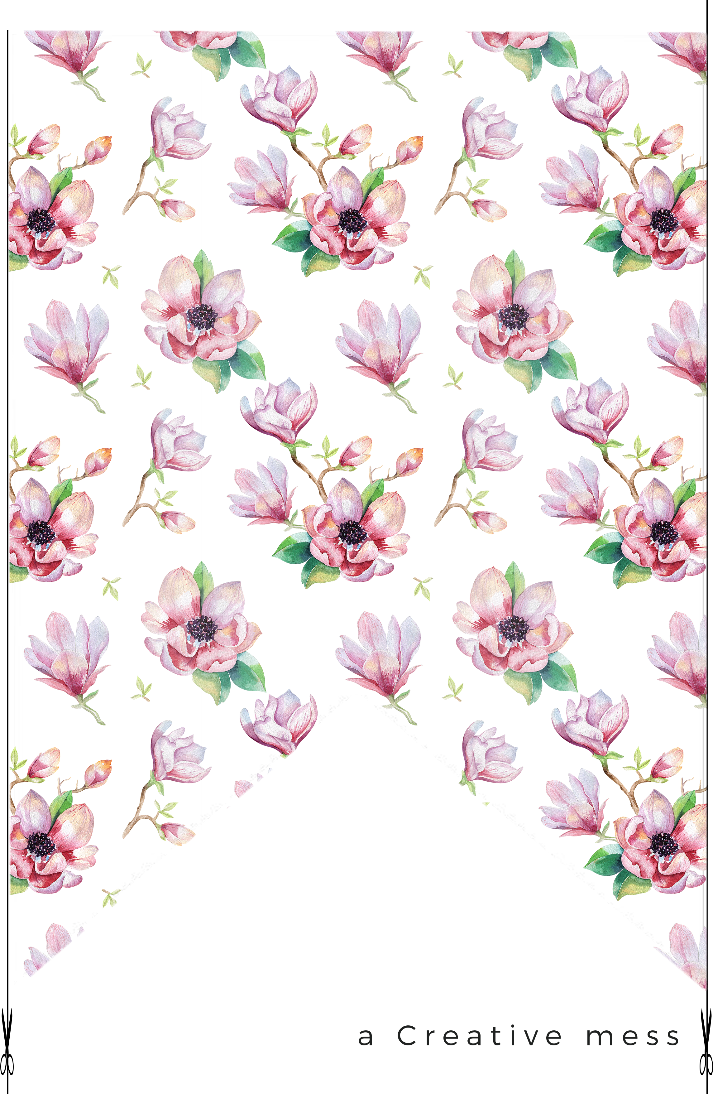 Magnolia Pattern Envelope Design