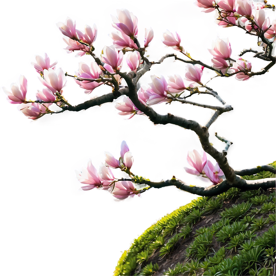 Magnolia Tree In Japanese Garden Png Ulf