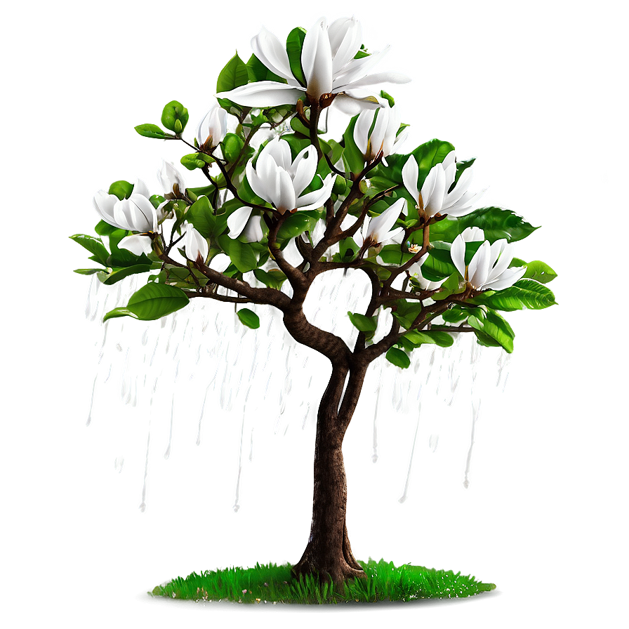 Magnolia Tree In Rain Png Ymb91