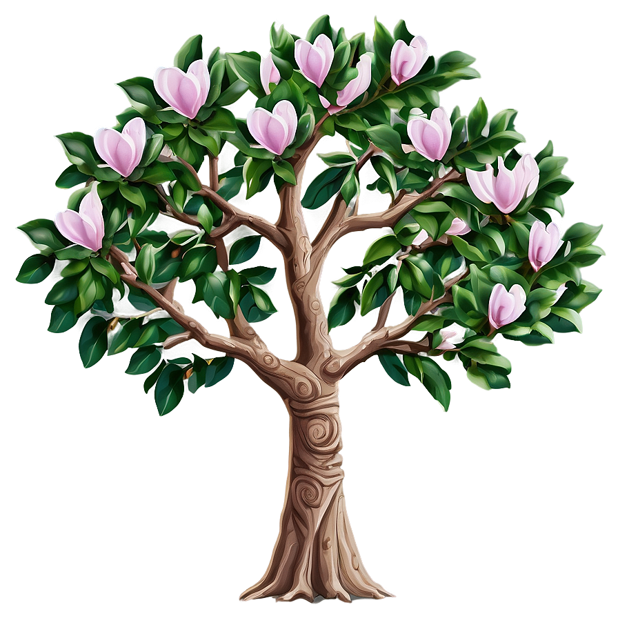 Magnolia Tree With Carved Heart Png Ooa87