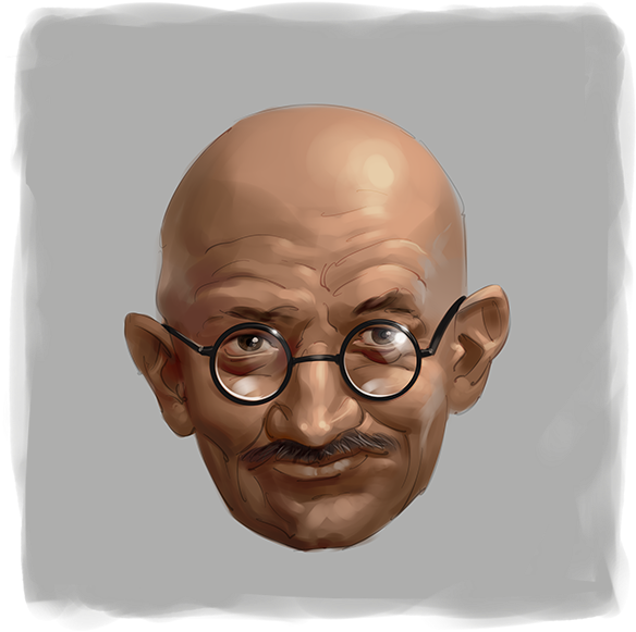 Mahatma Gandhi Caricature Artwork