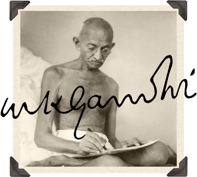 Mahatma Gandhi Writing