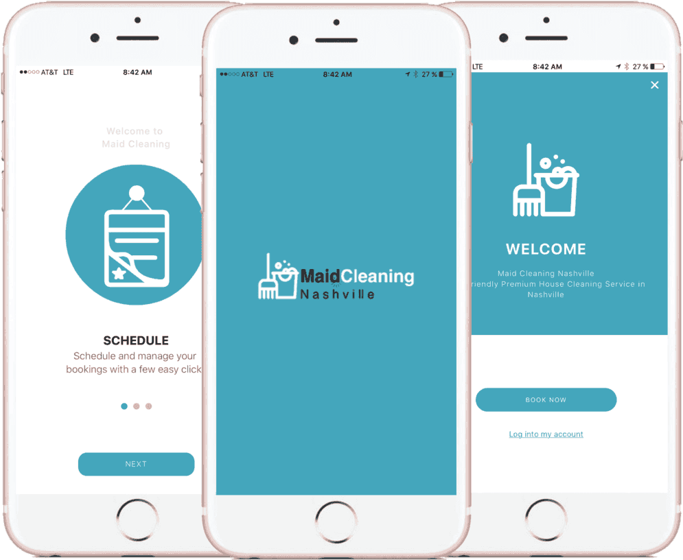 Maid Cleaning App Screenshots