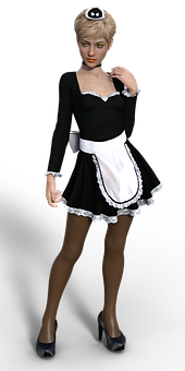 Maid Outfit3 D Character