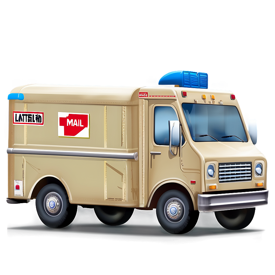 Mail Truck Illustration Png Vxw98