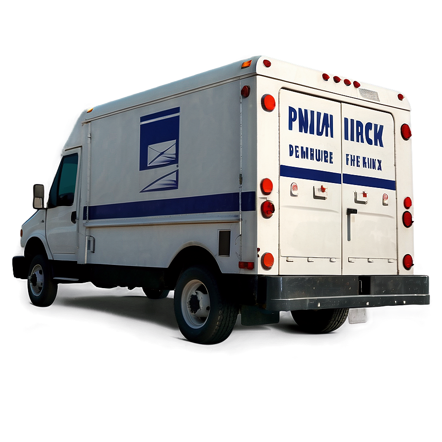 Mail Truck With Open Back Png 06282024