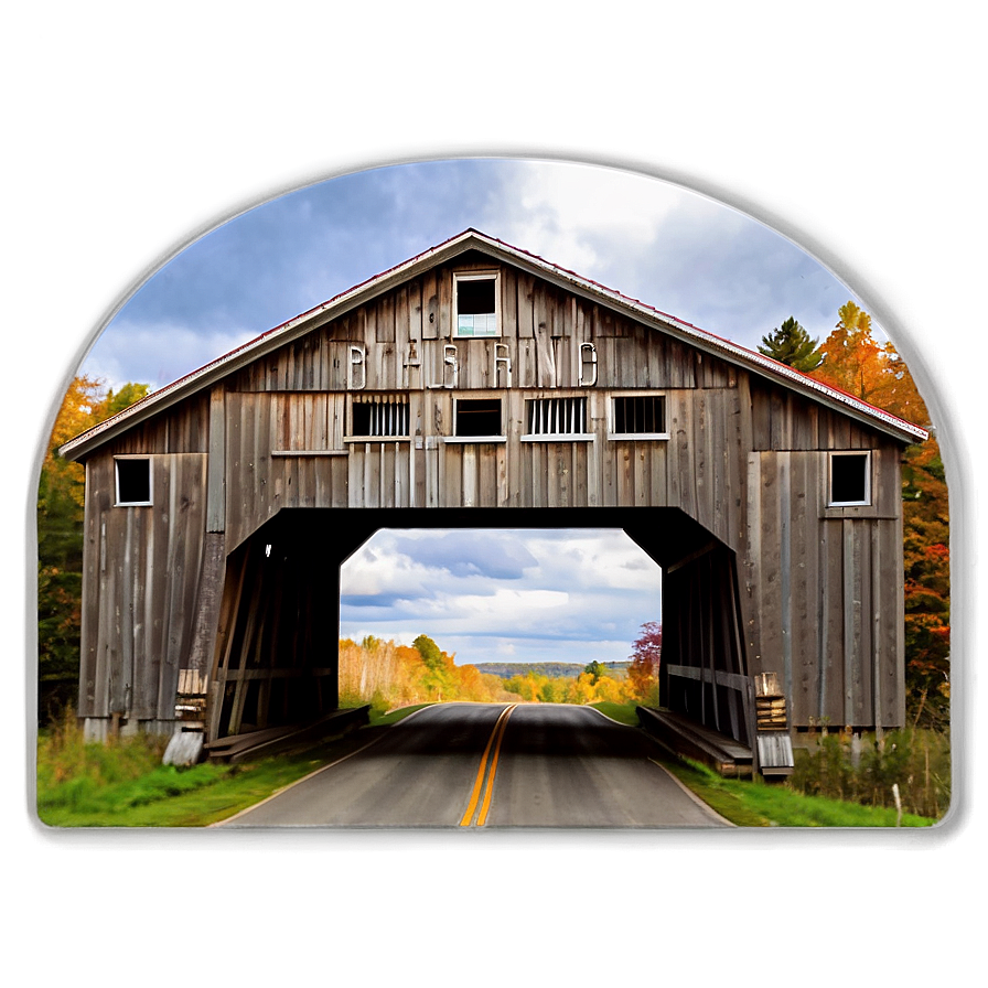 Maine Covered Bridge Charm Png Reo71