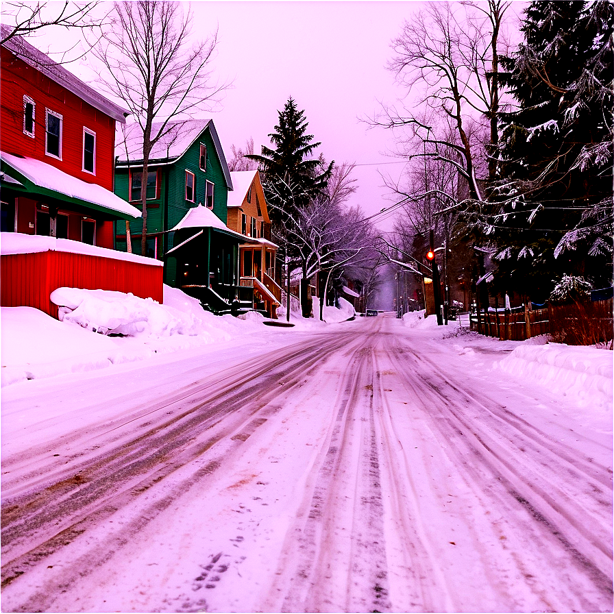 Maine's Quiet Snowy Streets Png Pkd80