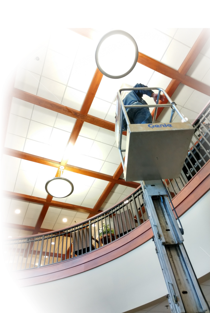 Maintenance Workat Museum Atrium