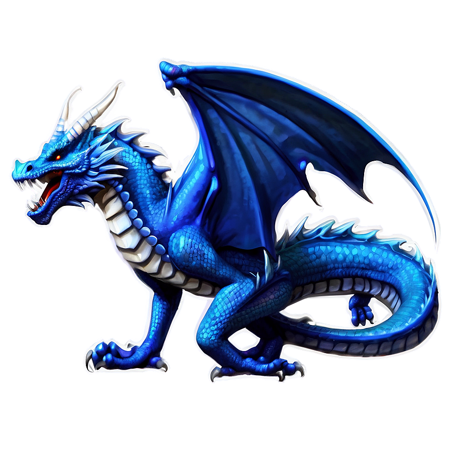 Majestic Blue Dragon Art Png 06252024