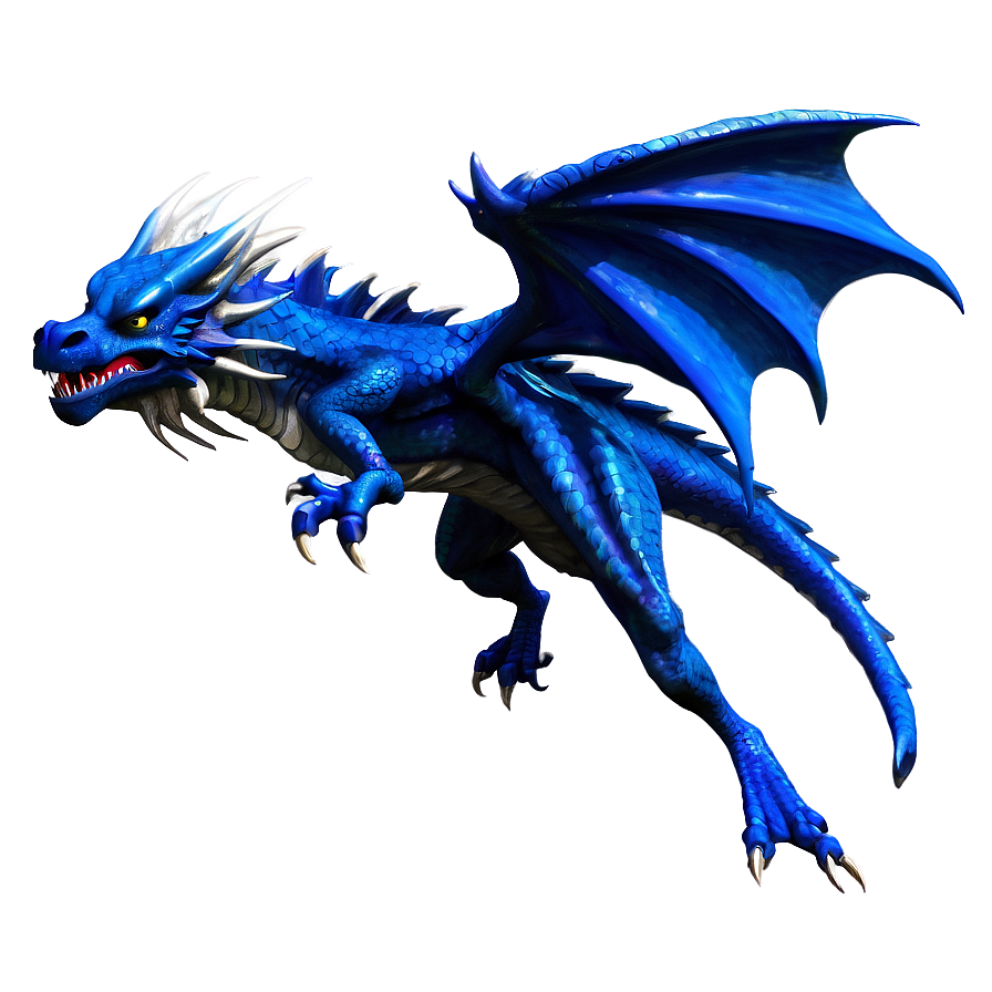 Majestic Blue Dragon Art Png Syb7