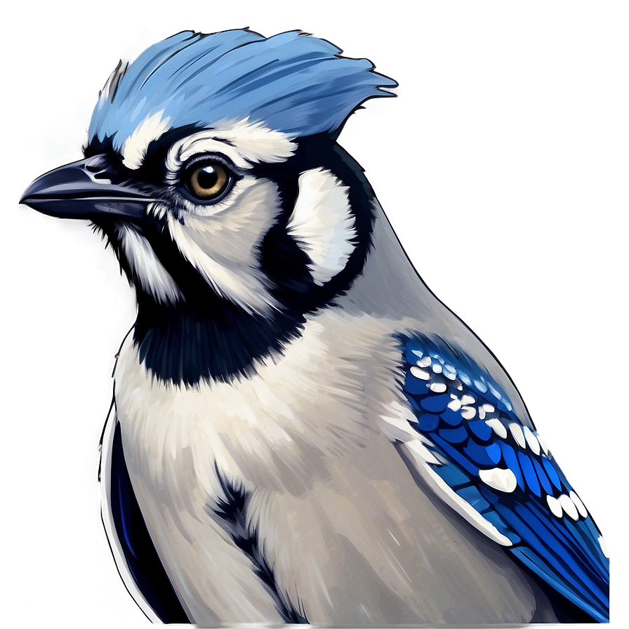 Majestic Blue Jay Portrait Png 06262024