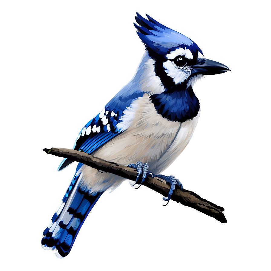 Majestic Blue Jay Portrait Png 84