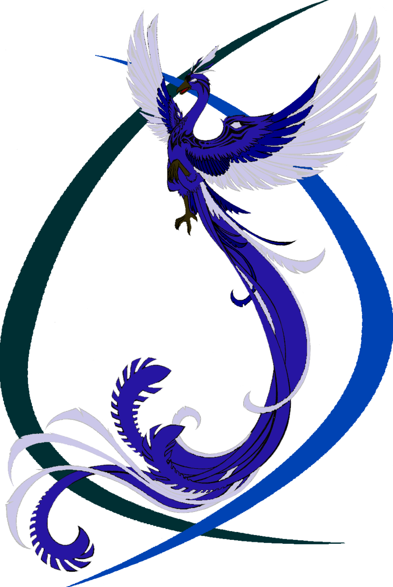 Majestic Blue Phoenix Art