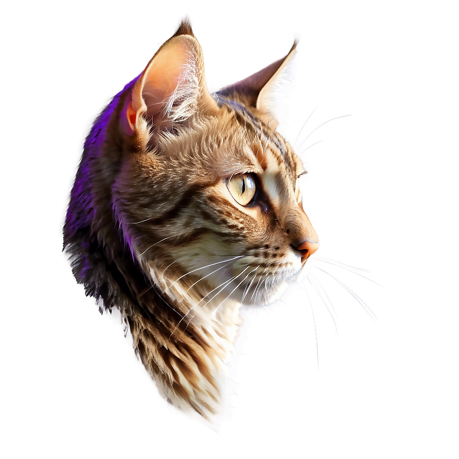 Majestic Cat Head Profile Png Pmh43