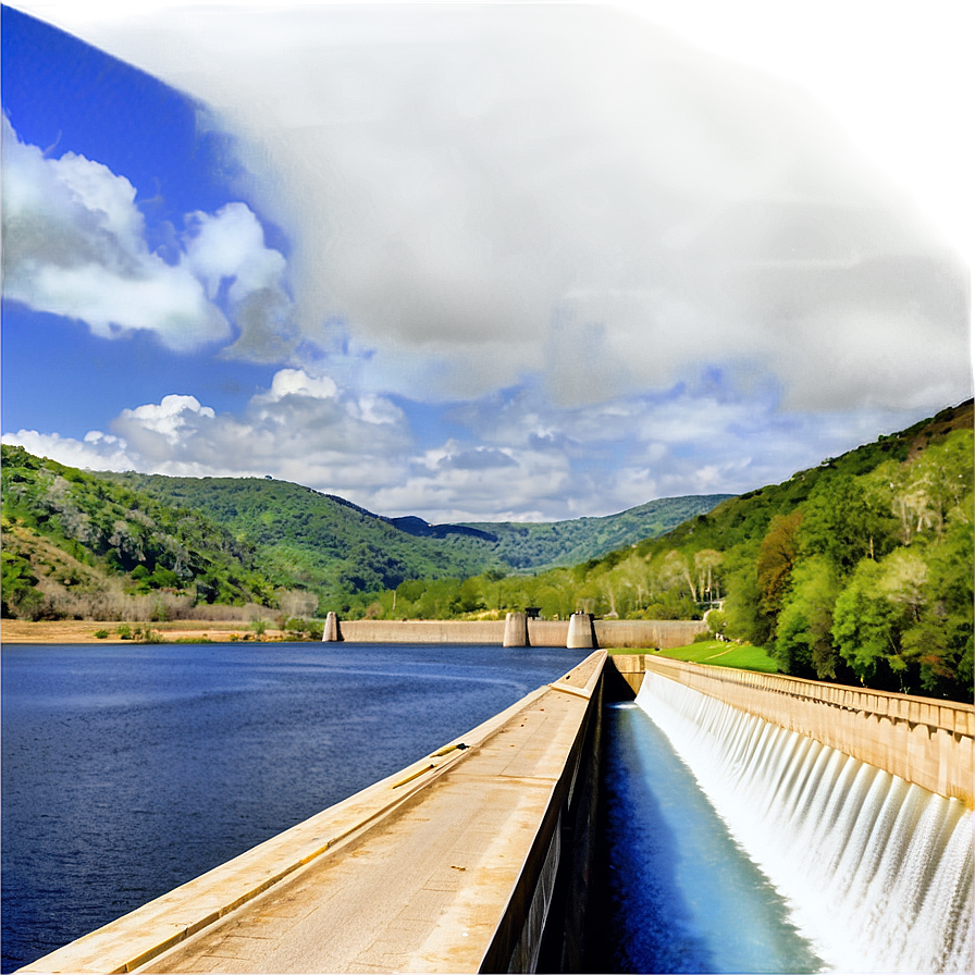 Majestic Dam Landscape Png Btf12