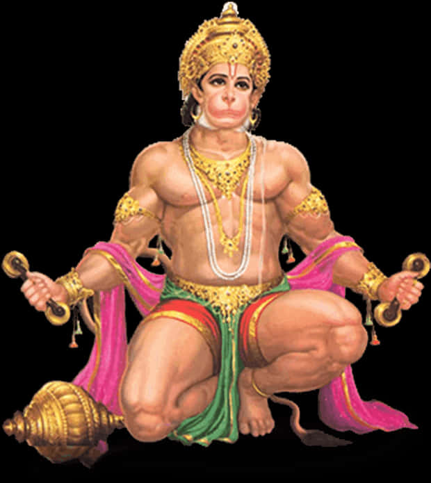 Majestic_ Hanuman_ Sitting_ Pose