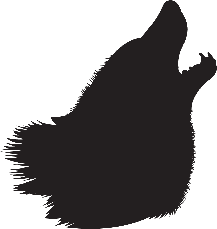 Majestic Howling Wolf Silhouette