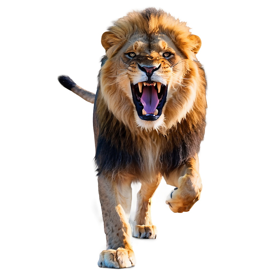 Majestic Lion Roaring Png Snd9