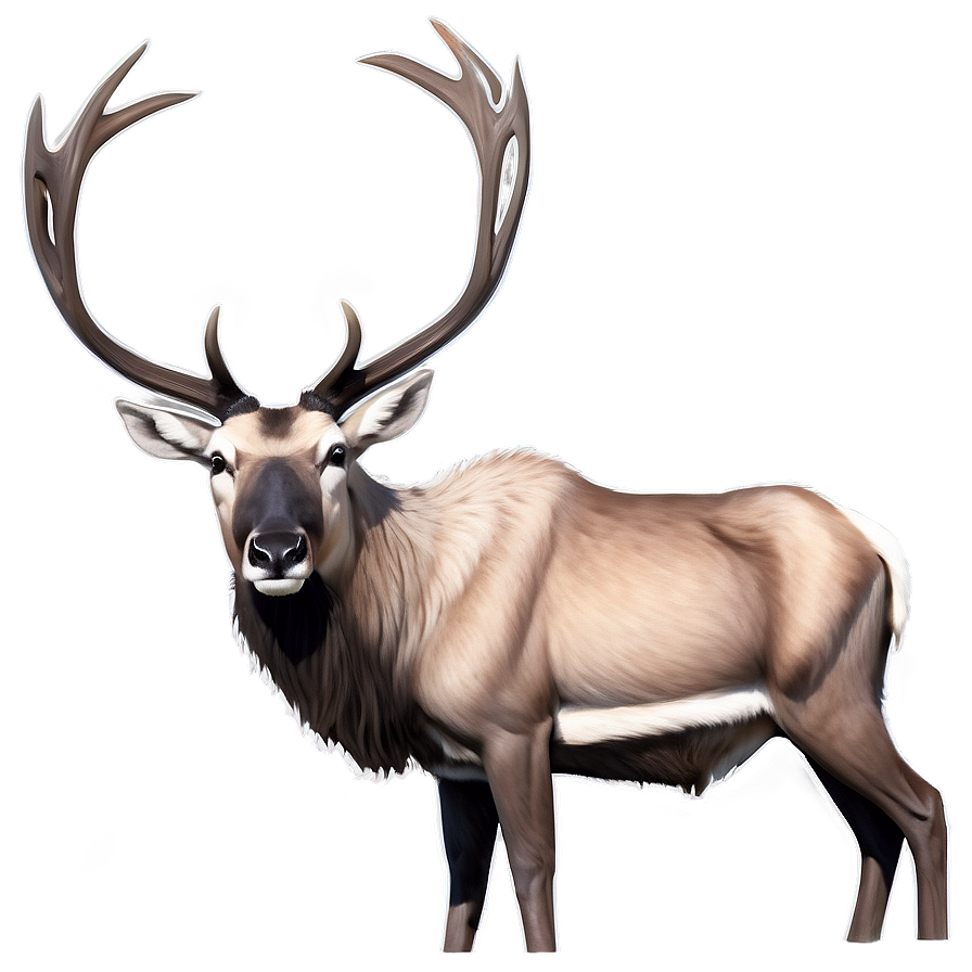 Majestic Male Caribou Png 06292024