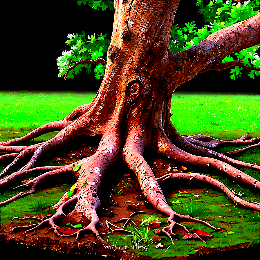 Majestic Oak Tree Roots Png Pqv