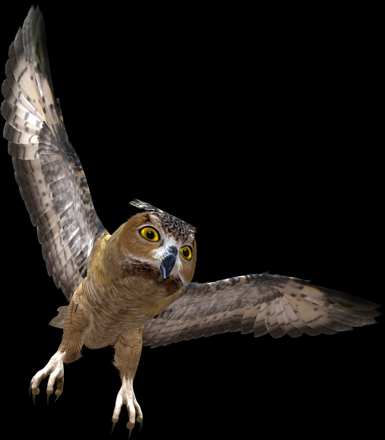 Majestic Owl In Flight