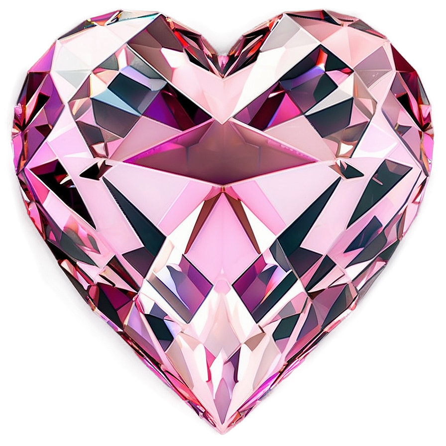 Majestic Pink Heart Diamond Png 42