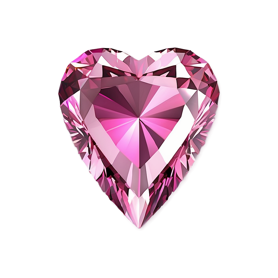 Majestic Pink Heart Diamond Png 99