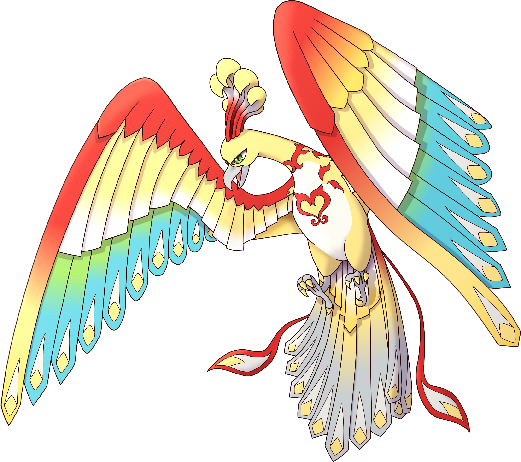 Majestic_ Rainbow_ Bird_ Illustration