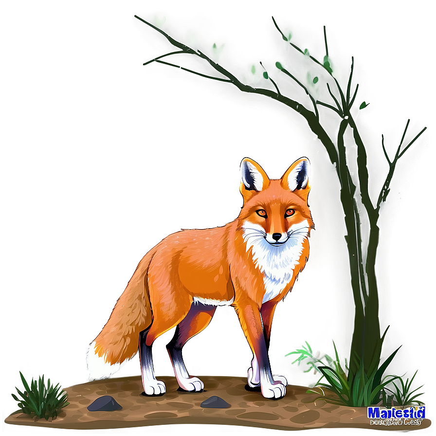 Majestic Red Fox Png Cdh