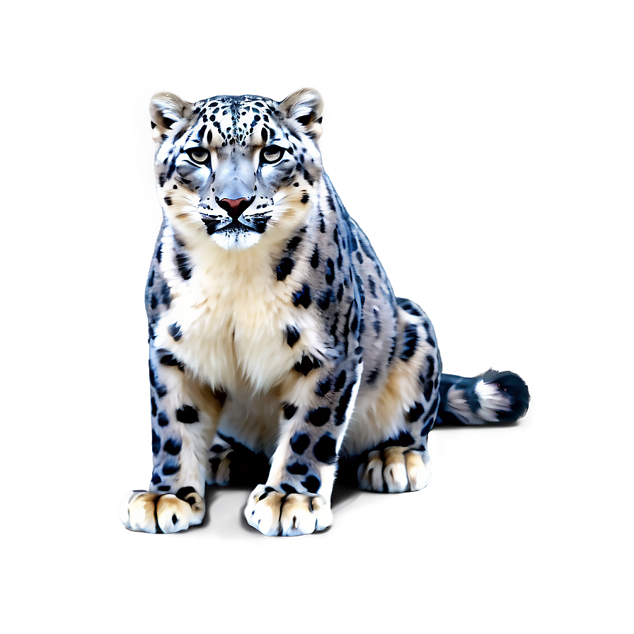 Majestic Snow Leopard Art Png 78