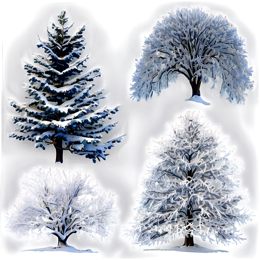 Majestic Snow Trees Png 06292024