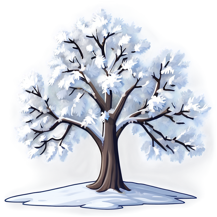 Majestic Snowy Tree Png Ahh37