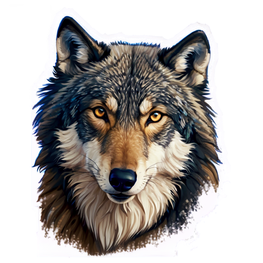 Majestic Wolf Head Portrait Png 06122024