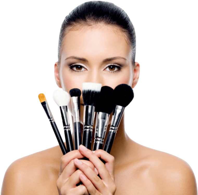 Makeup Artist With Brushes