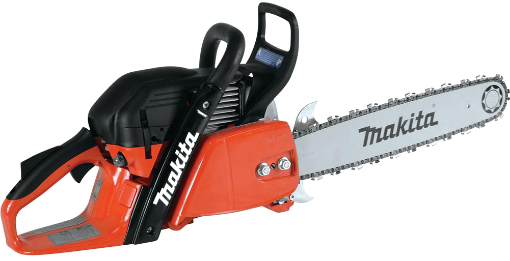 Makita Brand Chainsaw Isolated