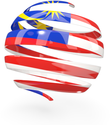 Malaysian Flag Ribbon Twirl